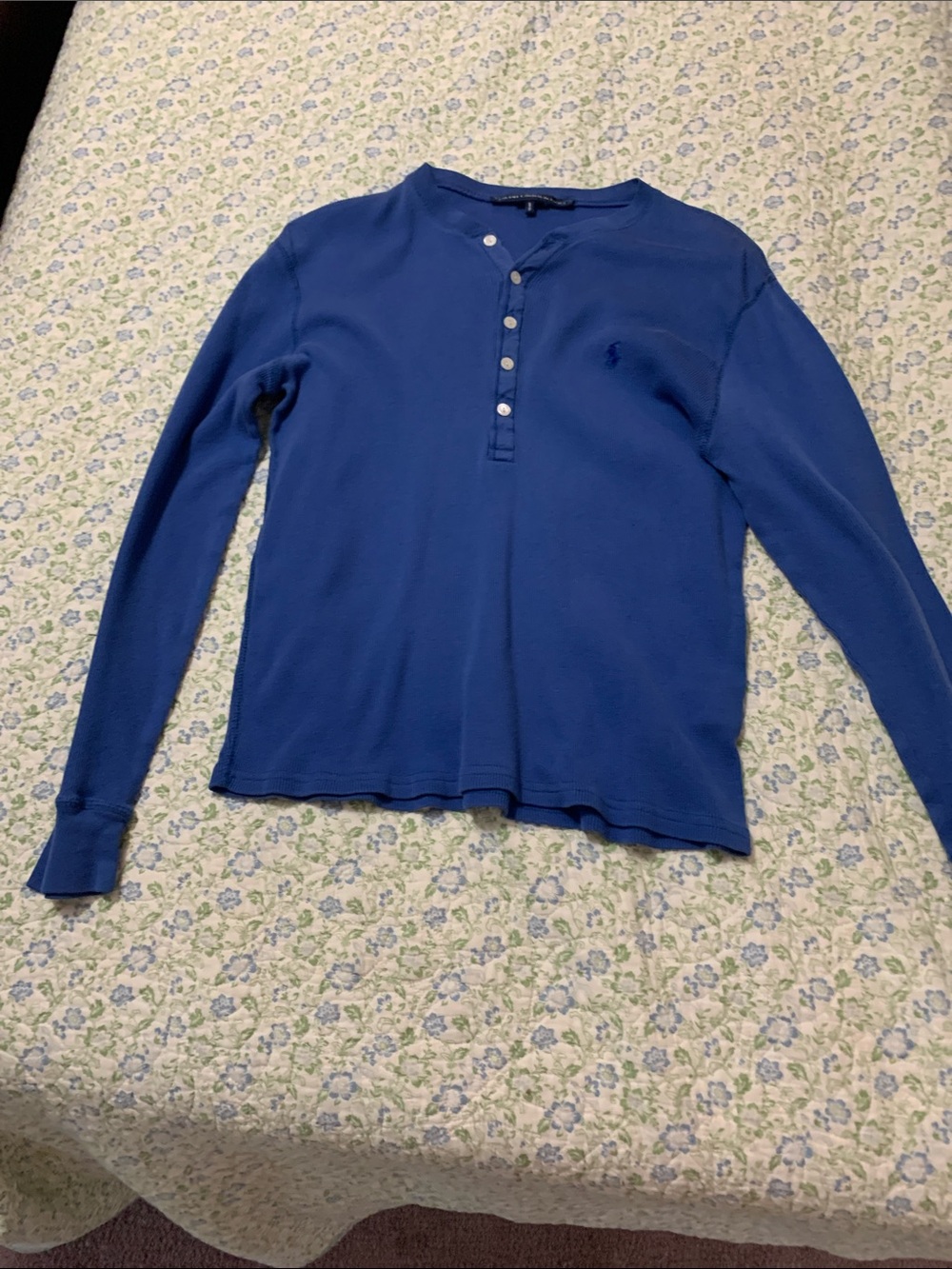 Ralph Lauren Royal Blue Long-Sleeve Henley Top